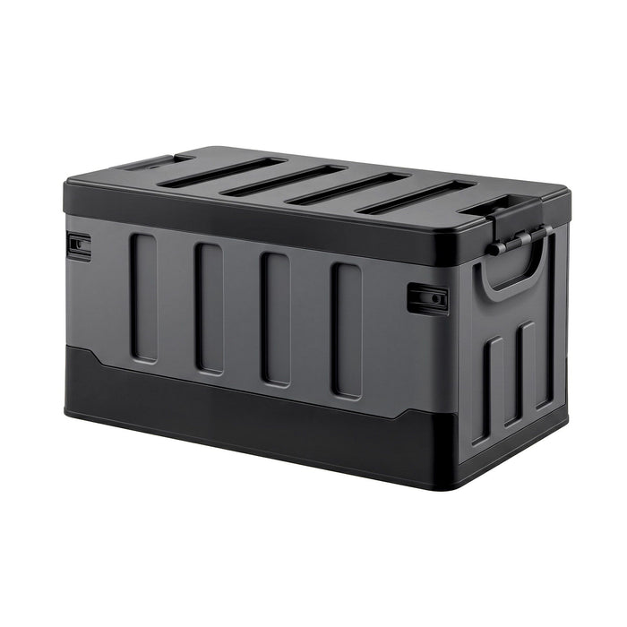 Gardeon Collapsible Outdoor Storage Box 60L Stackable Folding Camping Organizer Black