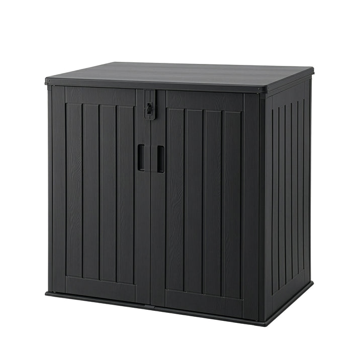 Gardeon Outdoor Storage Box 775L Container Lockable Cabinet Tool Organizer Shed Black