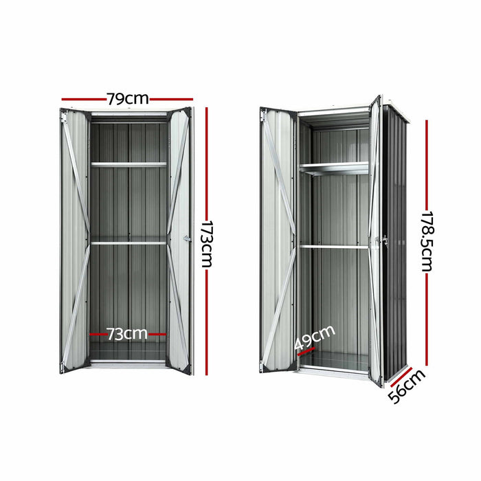 Gardeon Outdoor Storage Cabinet Garden Shed Tool Lockable Cupboard Steel Adjustable Shelves