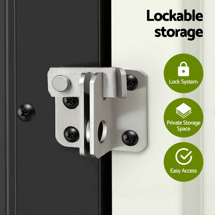 Gardeon Outdoor Storage Cabinet Garden Shed Steel Tool Lockable Cupboard Adjustable Shelves