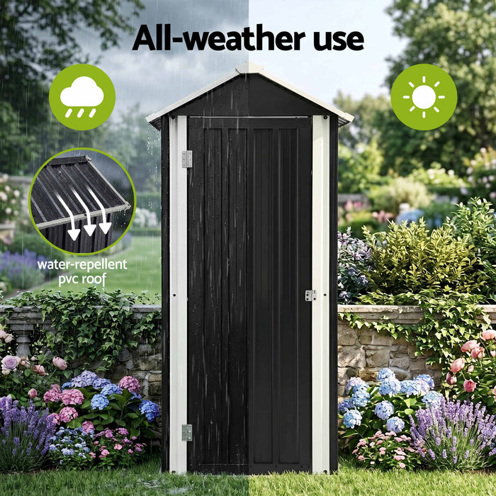 Gardeon Outdoor Storage Cabinet Garden Shed Steel Tool Lockable Cupboard Adjustable Shelves