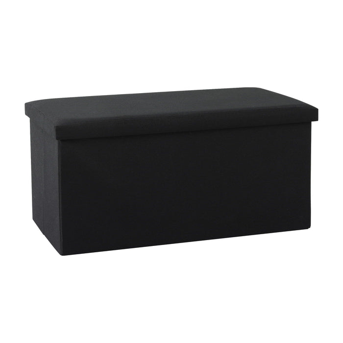 Artiss Storage Ottoman Bench Folding Blanket Box Toy Organiser Foot Stool Black