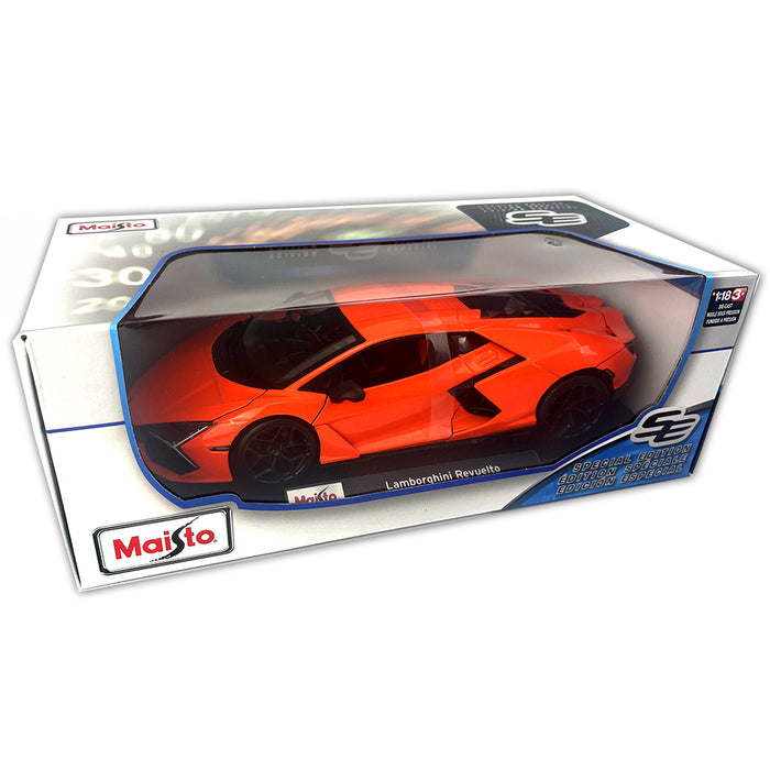 Maisto 1:18 Scale Lamborghini Revuelto Orange Car Model Die Cast Metal Plastic