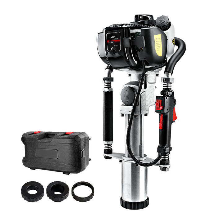 Giantz Petrol Post Driver 38CC 4-Stroke Rammer Pile Star Picket Fence Hole Black