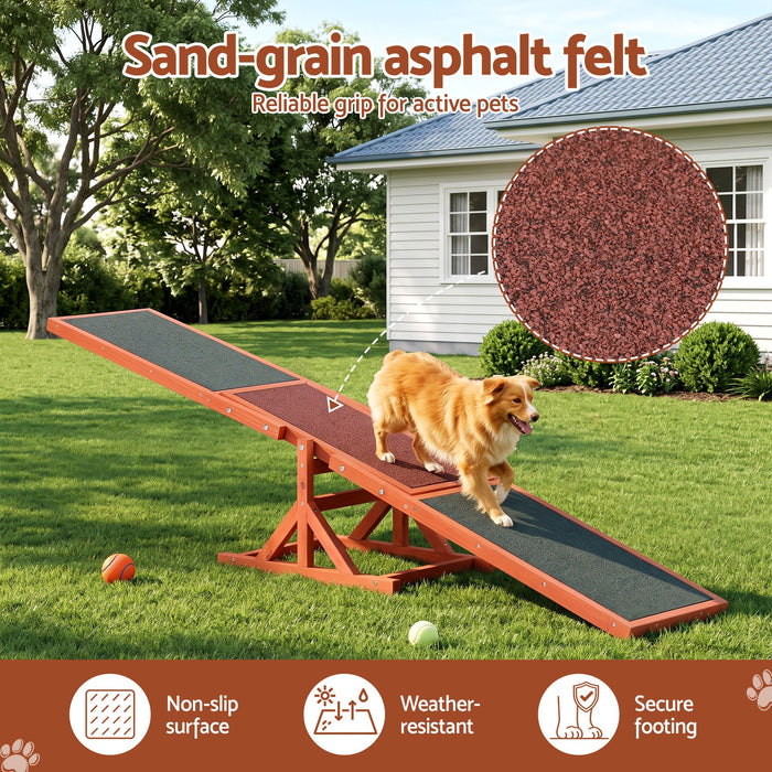 i.Pet Dog Agility Equipment Pet Seesaw Obedience Training Puppy Obstacle Outdoor Play 180cm