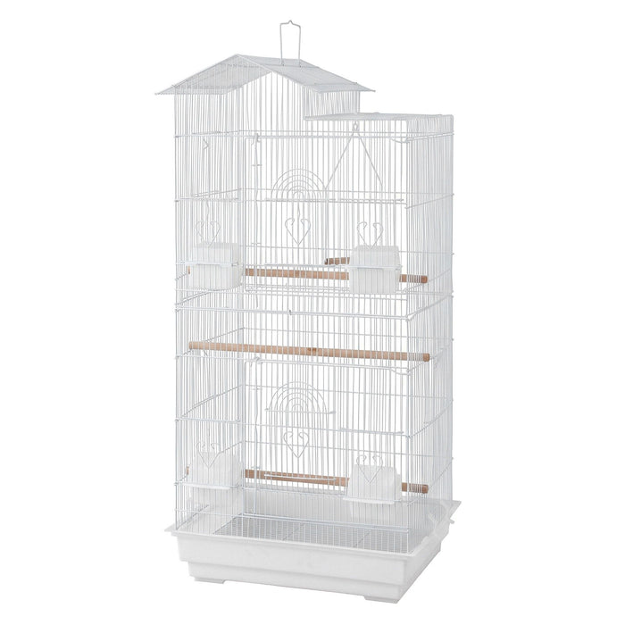 i.Pet 100cm Bird Cage Aviary Parrot Budgie White