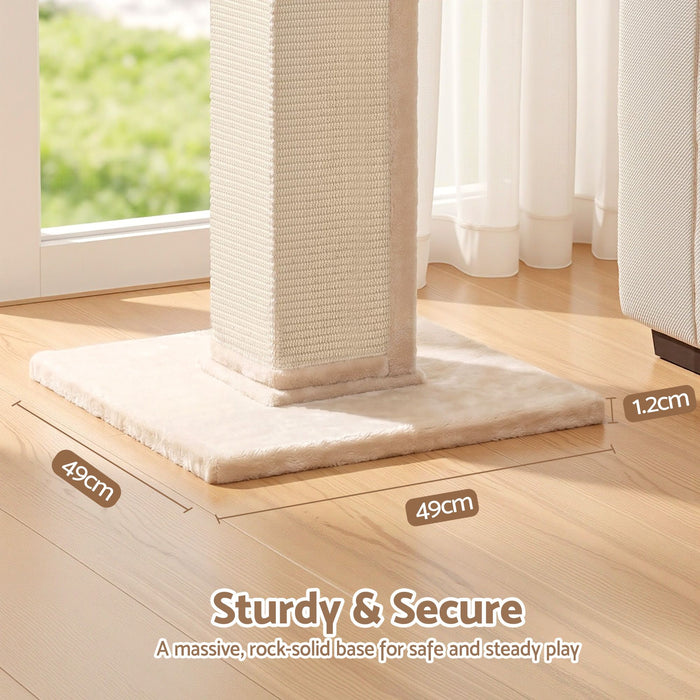i.Pet Cat Tree 89cm Scratching Post Tower Scratcher Wood Condo Bed House Trees Beige