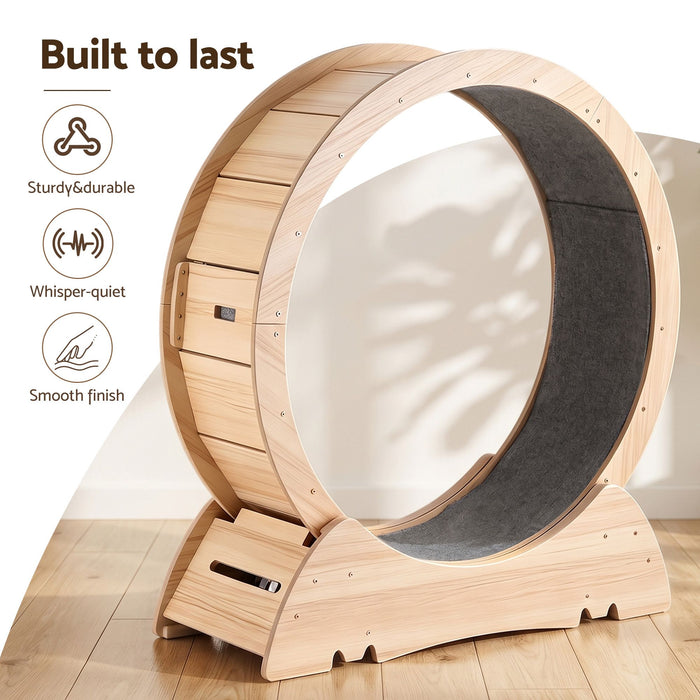 i.Pet Wooden Cat Exercise Wheel 91cm Indoor Cat Treadmill Large