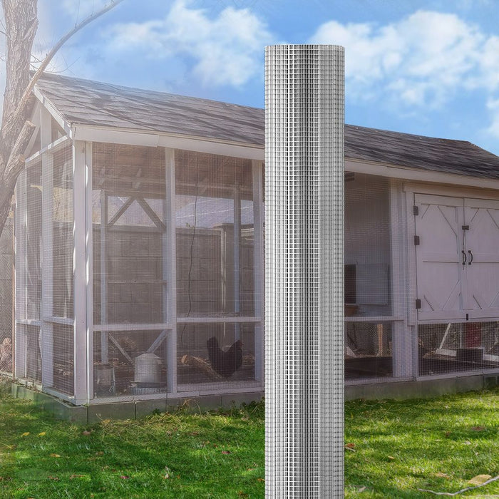 i.Pet Poultry Chicken Fence Pet Netting Wire Mesh Roll Duck Goose Coop 25Mx1.2M