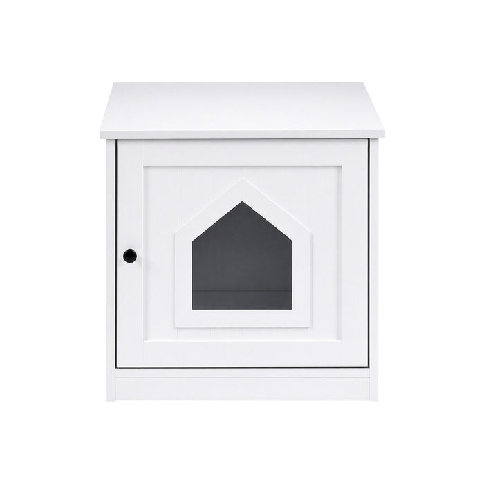 i.Pet 49x51cm Cat Litter Box Enclosure Hidden Litter Tray Cabinet White