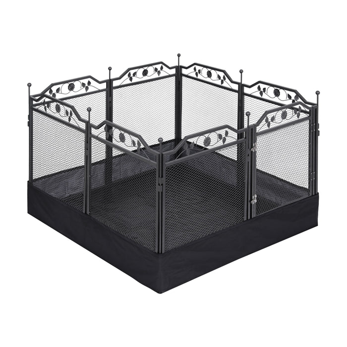 i.Pet Pet Dog Playpen Heavy-Duty Enclosure Multi-Configuration Indoor Outdoor Black