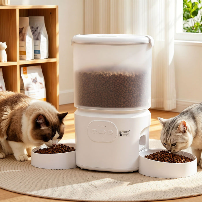 i.Pet 5L Automatic Pet Feeder Dual Bowl Smart Dispenser APP Control Cats Dogs