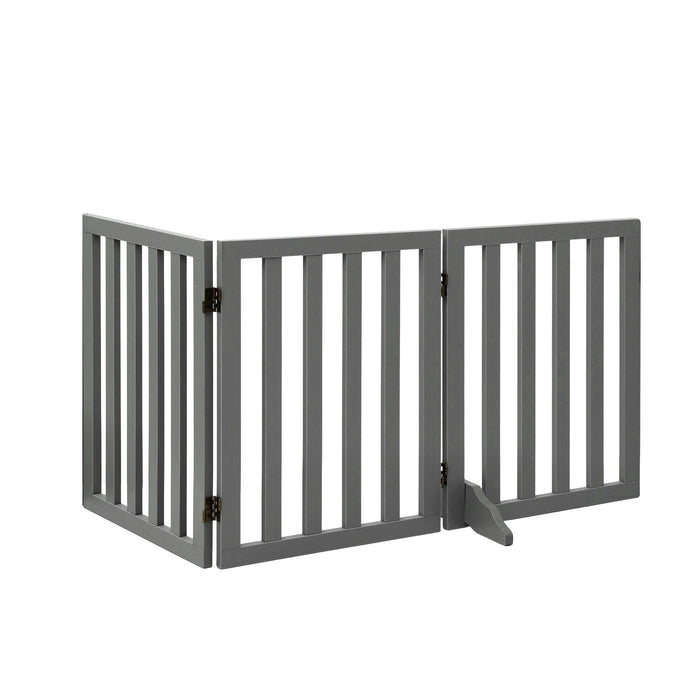 i.Pet Dog Gate Playpen Enclosure 3 Panels Pet Door Fence Wooden Play Pen Stair