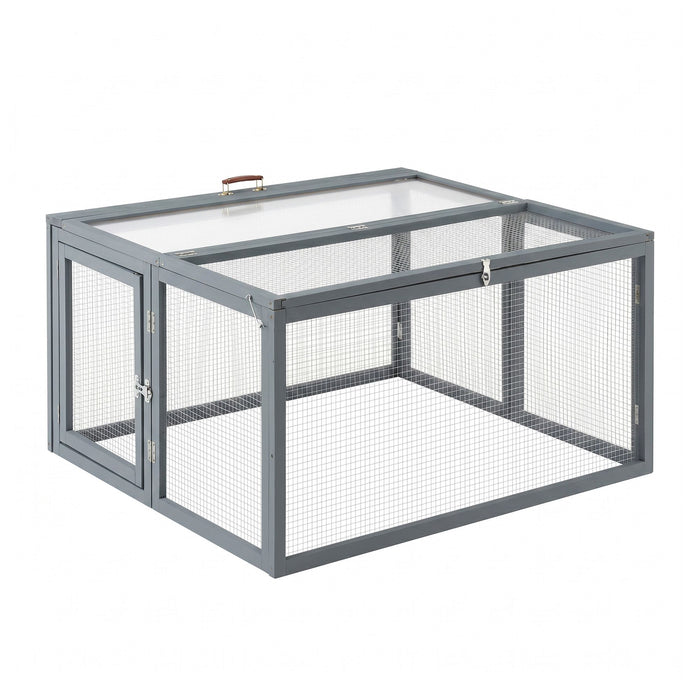 i.Pet Chicken Coop Large Portable Wooden Rabbit Run Cage Hutch Outdoor Folding Hen House 110cm