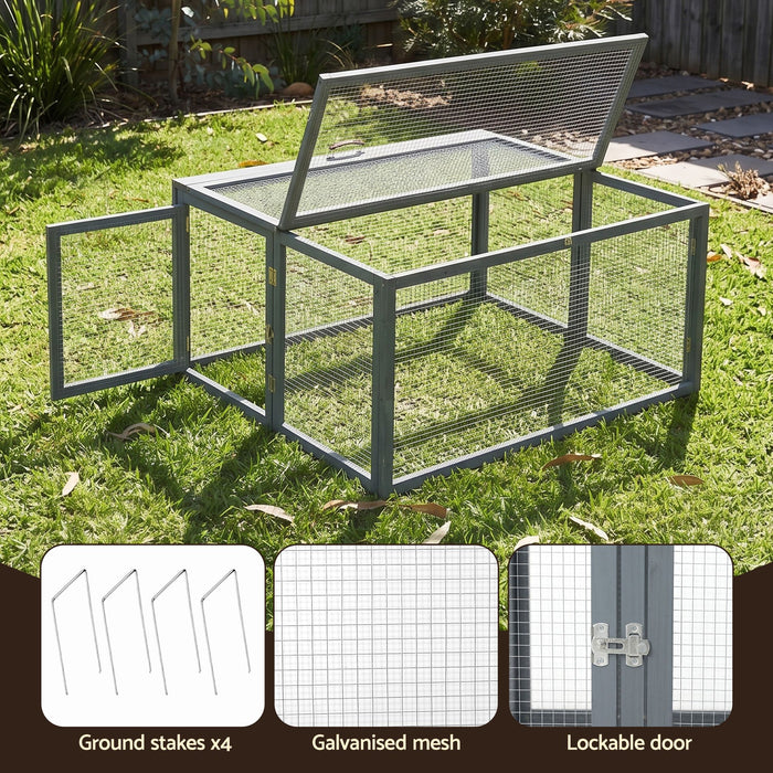 i.Pet Chicken Coop Large Portable Wooden Rabbit Run Cage Hutch Outdoor Folding Hen House 110cm