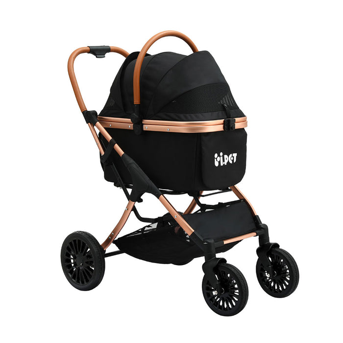 i.Pet Pet Dog Stroller Pram Large Cat Carrier Travel Pushchair Foldable 4 Wheels