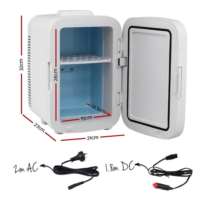 Glacio Mini Fridge Portable 13L White Electric Cooler Warmer 12V 220V