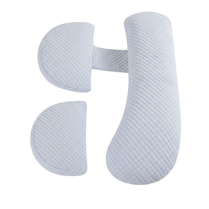 Giselle Bedding Cooling Pregnancy Pillow Adjustable Maternity Pillow for Sleeping, Body Pillows for Adults Support Back, Belly, and Hips, Blue 37x87 cm
