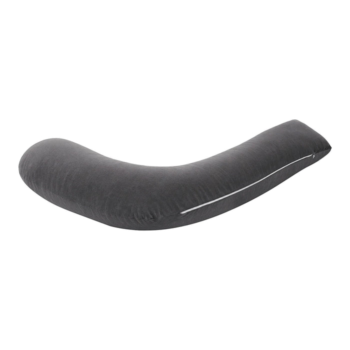 Giselle Bedding Pregnancy Pillow for Side Sleeping L-Shaped Maternity Body Pillow for Women 100% Cotton Jersey Cover for Head Neck Belly Support, 63x115 cm Grey
