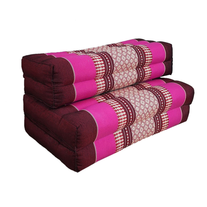 Fold Out Cushion Yoga Mat Thai 3-Fold Zafu Meditation Cushion 100% Kapok