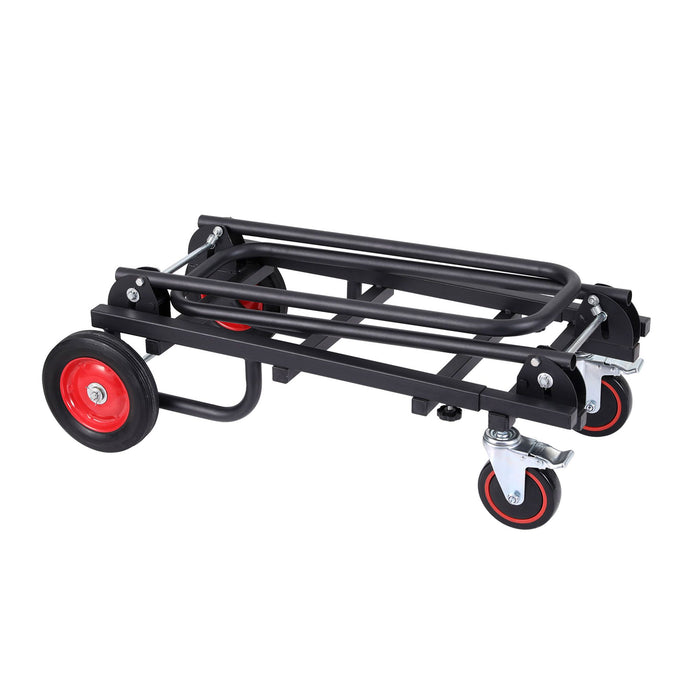 Giantz Foldable Hand Trolley Collapsible Transport Cart 180kg Load Black