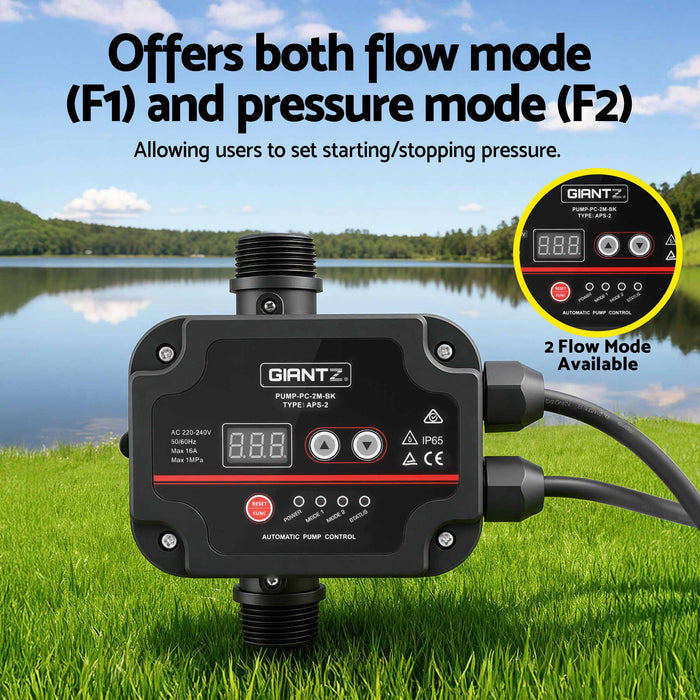 Giantz Garden Water Pump Auto Controller Tank Farm Irrigation House 800W Max.