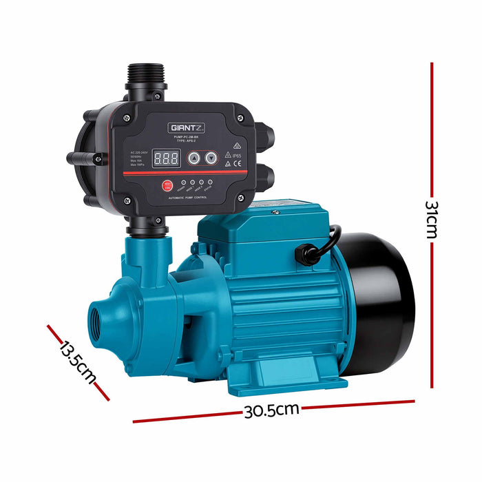 Giantz Peripheral Water Pump Auto Controller Cast Iron Garden Irrigation 1HP