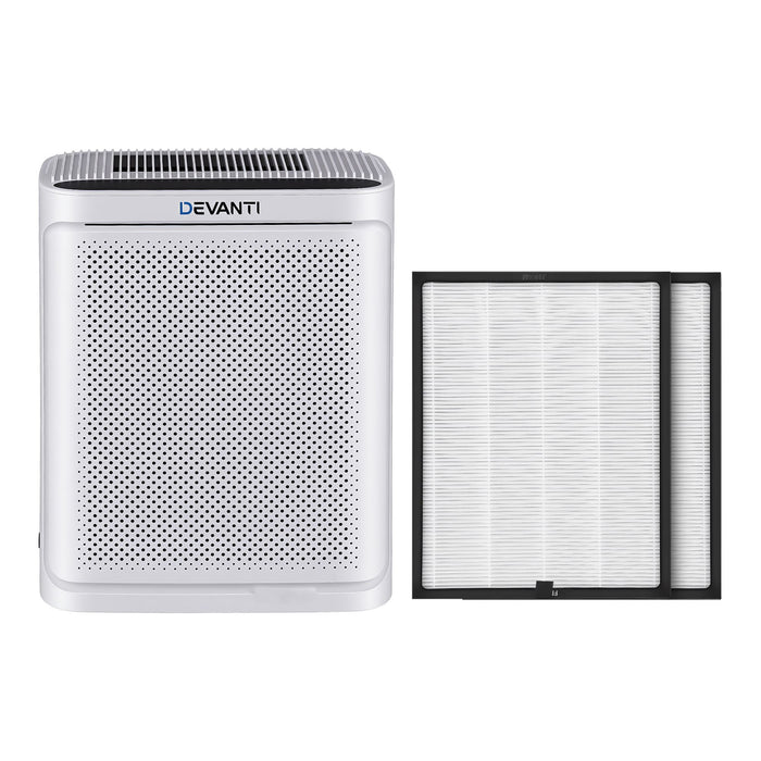 Devanti Air Purifier H12 HEPA Cleaner PM2.5 Display Spare Filter White
