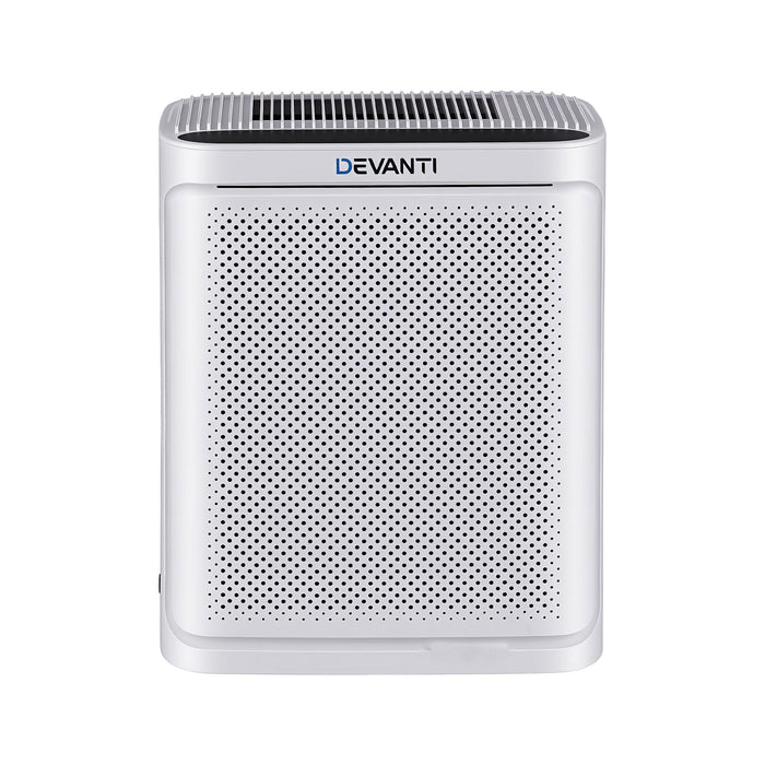 Devanti Air Purifier HEPA Air Cleaner Digital Display Bedroom White
