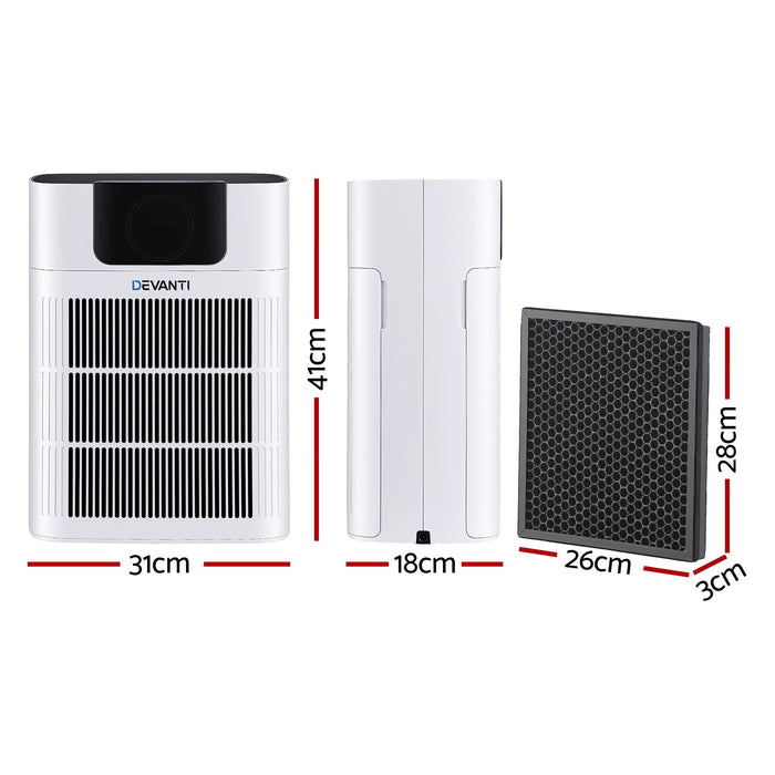 Devanti Pet Air Purifier H12 HEPA Filter Cleaner Replacement Filter White
