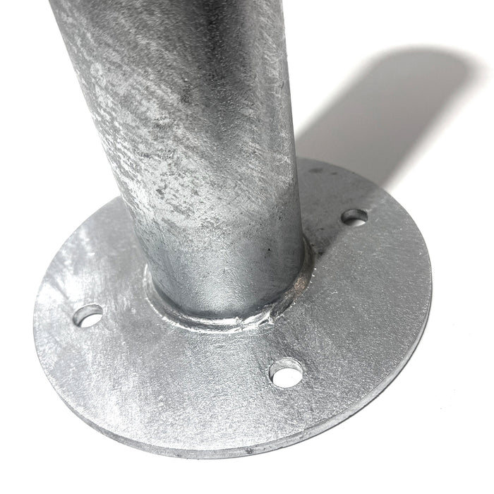 Parkero Surface Mounted Bollard 90x⌀9cm Galvanized Iron Carpark Barrier Heavy-duty