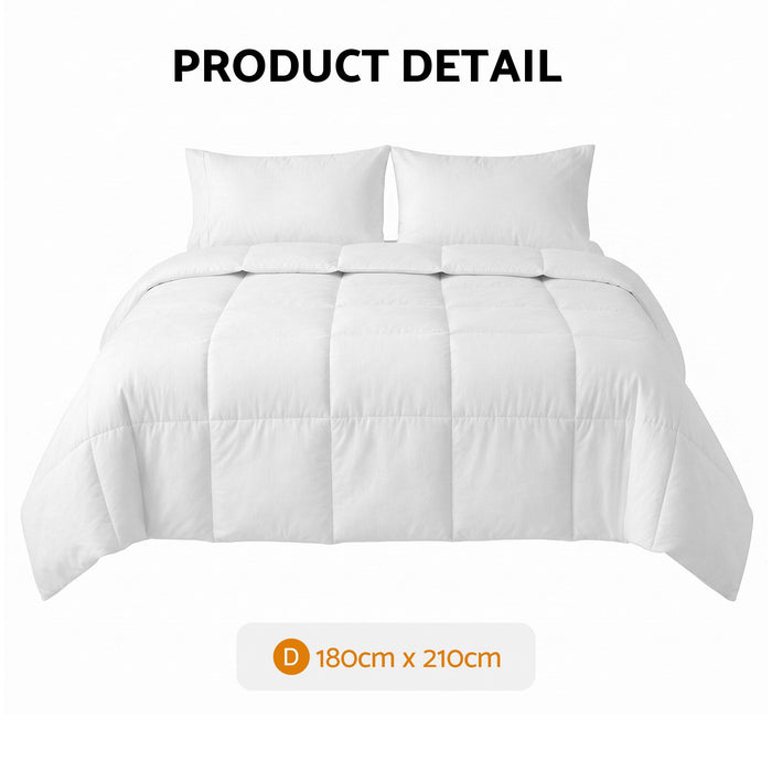 Giselle Bedding Double Quilt, 200GSM Summer Duck Down Feather Doona Insert