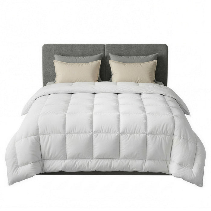 Giselle Bedding Wool Quilt 500GSM Thick King Winter Doona Baffle Box Construction 100% Wool Filling