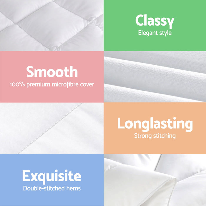 Giselle Bedding Wool Quilt 800GSM Extra Thick Double Winter Doona Baffle Box Construction 100% Wool Filling