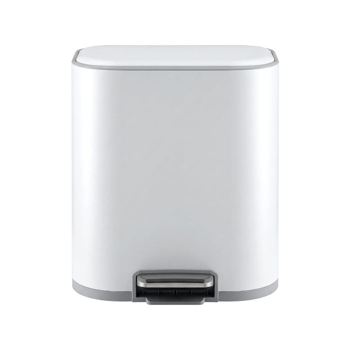 Cefito 20L Trash Bin Steel Pedal Bins Soft Close Kitchen Rubbish Waste Can White