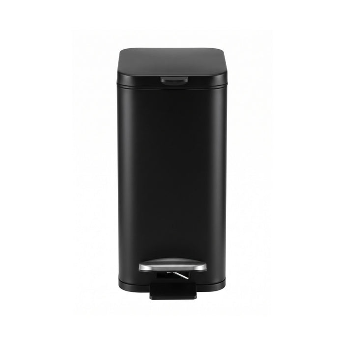 Cefito 5L Pedal Rubbish Bin Carbon Steel Rectangular Trash Can Removable Bucket Black
