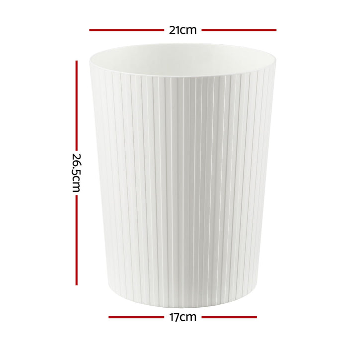 Cefito 8L Open Top Rubbish Bins Waste Bin Trash Can Storage Dustbin White