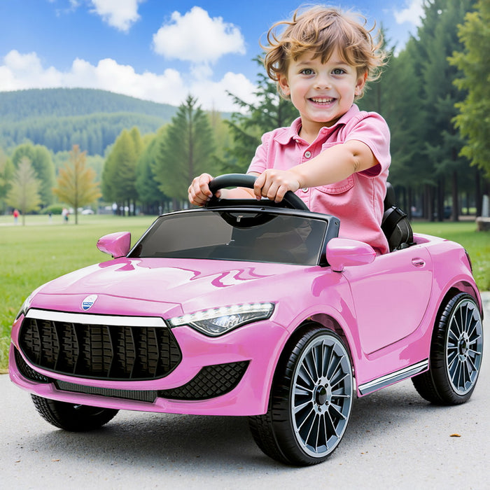 Rigo Kids Electric Ride On Car Toys Cars Headlight Music Remote Control 12V Pink