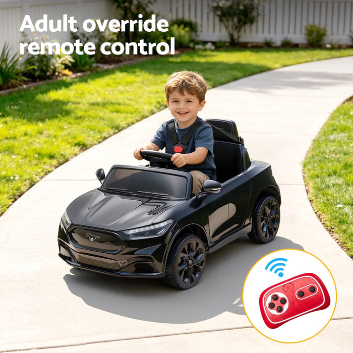 Kids Ride On Car 12V Licensed Ford Electric Toy with Remote Control Horn Music 97x61cm Black