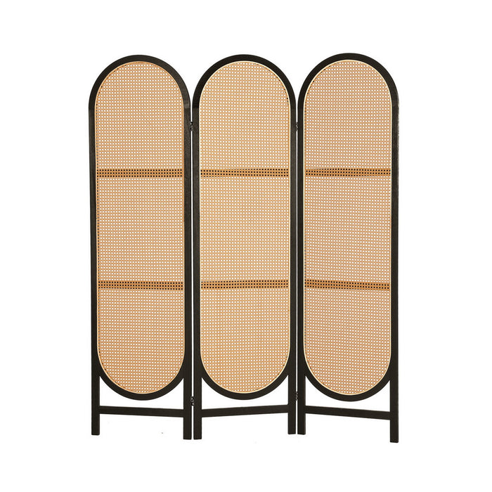 Artiss 3 Panel Room Divider Screen 151x180cm Rattan Brown