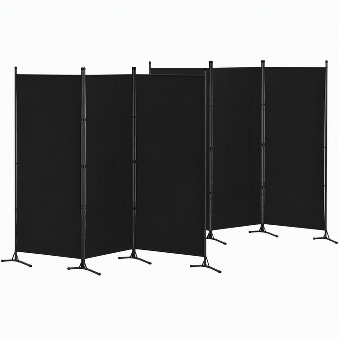 Artiss 3 Panel Room Divider Set of 2 Folding Privacy Screen Fabric Room Separator Partition Black