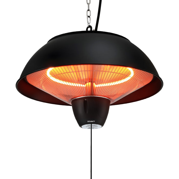 Devanti 1500W Electric Patio Infrared Heater Hanging Heaters Ceiling Mounted Remote