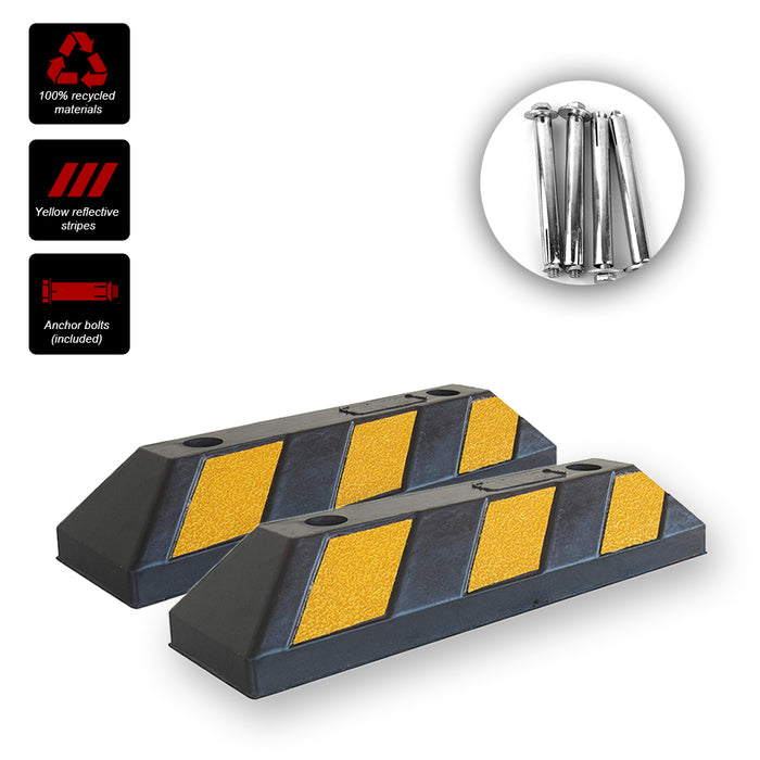 Parkero Rubber Driveway Stopper 550mm Parking Blocks Wheel Stops Guide Wheel Stops Parking Trade Me