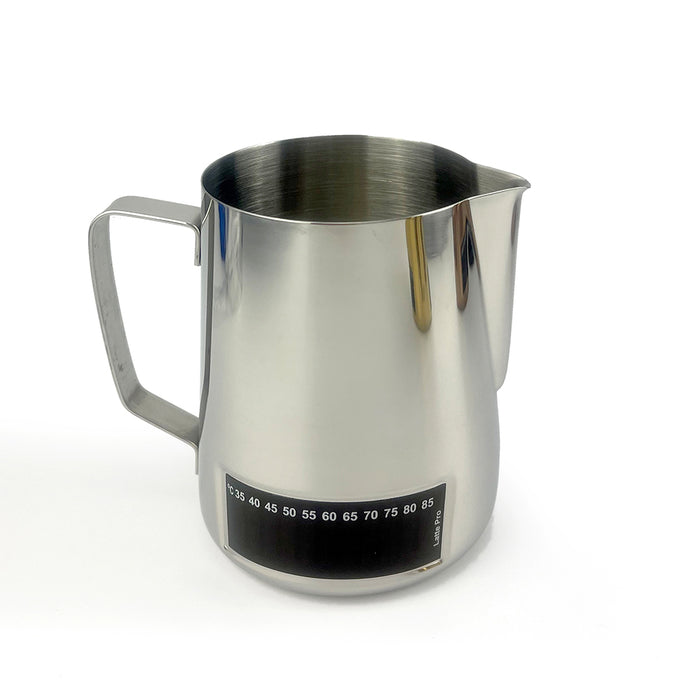 Latte Stainless Steel Pro Milk Frothing Pitcher Jug With Integrated Double side Large liquid crystal temperature display 4 Colors