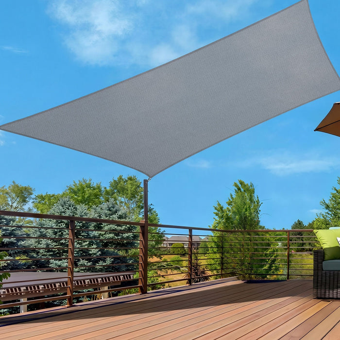 Instahut Sun Shade Sail Cloth 98% UV Block Outdoor Canopy Rectangle 2X5M Grey
