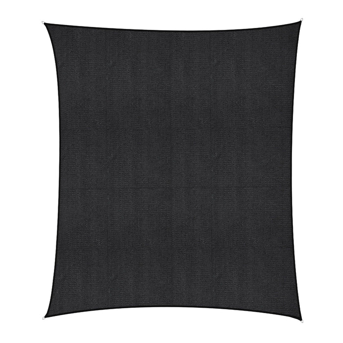 Instahut Sun Shade Sail Cloth 98% UV Block Outdoor Canopy Rectangle 5X6M Black