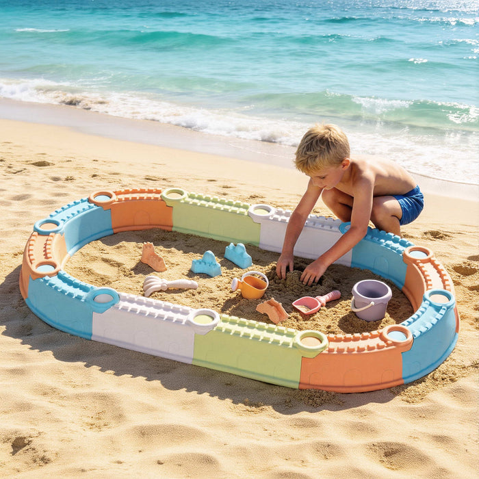 Keezi Kids Sandpit Set Beach Toys Sand Box Outdoor Backyard Play Area