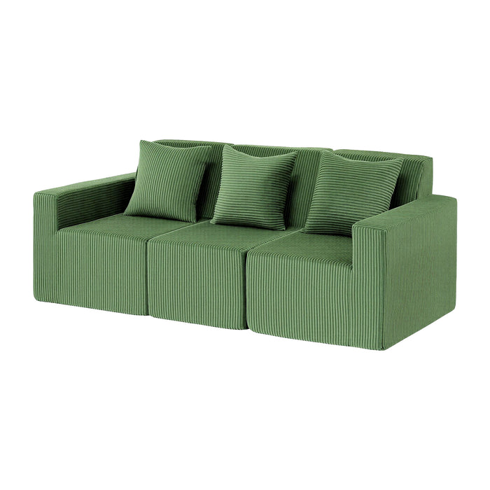 Artiss Modular 3-Seater Sofa Bed Convertible Sectional Floor Couch with Deep Seat
