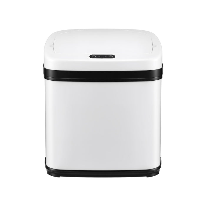 Devanti 15L Motion Sensor Bin Touchless Bins Soft-Close Rubbish Trash Can White