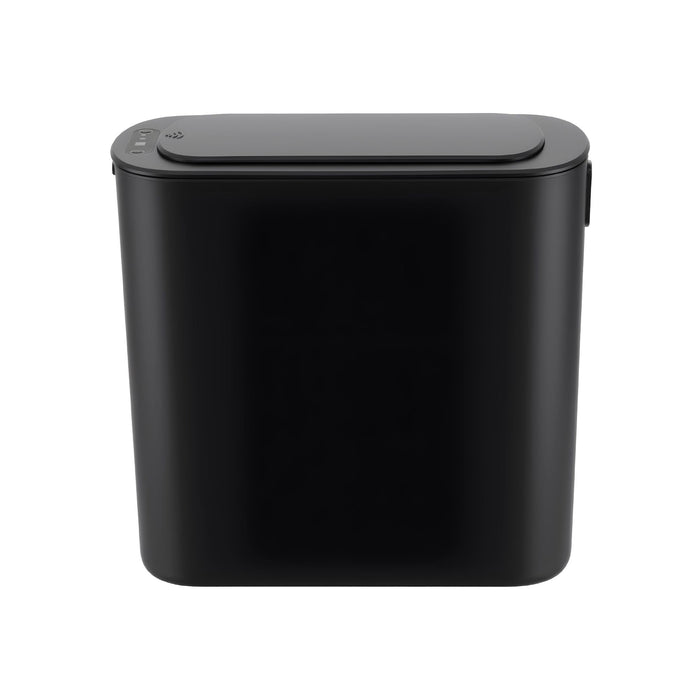 Devanti Automatic Trash Bin with Lid 11L Motion Sensor Kitchen Bin Touchless Garbage Can Modern Black Plastic Slim Rubbish Bin with Liner Holder for Kitchen, Home, Office